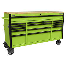Sealey AP6115BE 15 Drawer Mobile Trolley with Wooden Worktop 1549mm - AP6115BE - Sealey Tools UK - Workshop Tool Storage