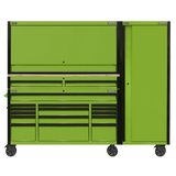 Sealey AP6115BECOMBO2 15 Drawer 1549mm Mobile Trolley with Wooden Worktop, Hutch, 2 Drawer Riser & Side Locker - AP6115BECOMBO2 - Sealey Tools UK - Workshop Tool Storage