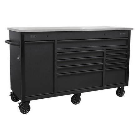 Sealey AP6310BE Mobile Tool Cabinet 1600mm with Power Tool Charging Drawer - AP6310BE - Sealey Tools UK - Workshop Tool Storage
