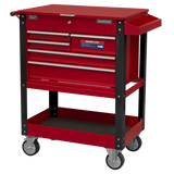 Sealey AP890M Heavy - Duty Mobile Tool & Parts Trolley with 5 Drawers & Lockable Top - AP890M - Sealey Tools UK - Workshop Tool Storage