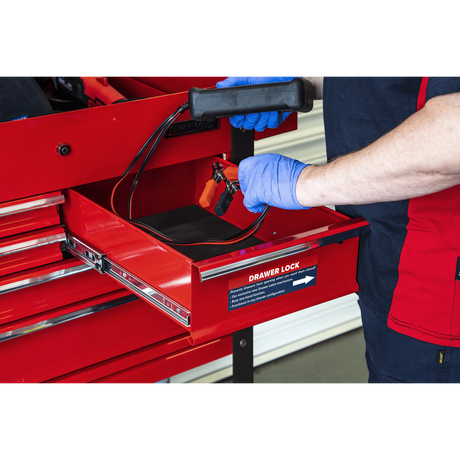 Sealey AP890M Heavy - Duty Mobile Tool & Parts Trolley with 5 Drawers & Lockable Top - AP890M - Sealey Tools UK - Workshop Tool Storage