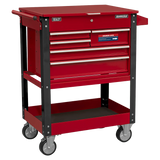 Sealey AP890M Heavy - Duty Mobile Tool & Parts Trolley with 5 Drawers & Lockable Top - AP890M - Sealey Tools UK - Workshop Tool Storage