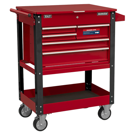 Sealey AP890M Heavy - Duty Mobile Tool & Parts Trolley with 5 Drawers & Lockable Top - AP890M - Sealey Tools UK - Workshop Tool Storage