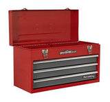 Sealey AP9243BB Tool Chest 3 Drawer Portable with Ball Bearing Runners - Red/Grey - Tool Chests - SLY-15853 - Sealey Tools UK - Workshop Tool Storage