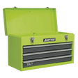 Sealey AP9243BBHV Tool Chest 3 Drawer Portable with Ball Bearing Slides - Hi - Vis Green/Grey - AP9243BBHV - Sealey Tools UK - Workshop Tool Storage