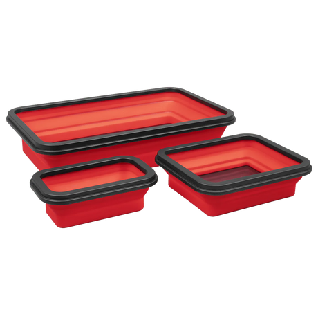 Sealey APCMTS Parts Tray Collapsible Magnetic - Set of 3 - APCMTS - Sealey Tools UK - Workshop Tool Storage