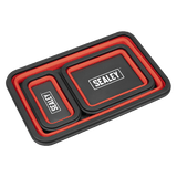 Sealey APCMTS Parts Tray Collapsible Magnetic - Set of 3 - APCMTS - Sealey Tools UK - Workshop Tool Storage