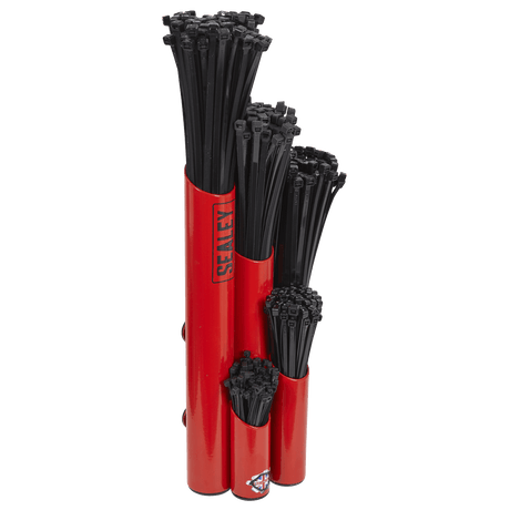 Sealey APCTHRXL Large Magnetic Cable Tie Holder with 500 Cable Ties - Red - APCTHRXL - Sealey Tools UK - Workshop Tool Storage