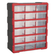 Sealey APDC18R Cabinet Box 18 Drawer - Red/Black - APDC18R - Sealey Tools UK - Workshop Tool Storage