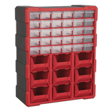 Sealey APDC39R Cabinet Box 39 Drawer - Red/Black - APDC39R - Sealey Tools UK - Workshop Tool Storage