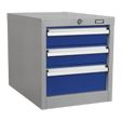 Sealey API16 Industrial Triple Drawer Unit for API Series Workbenches - API16 - Sealey Tools UK - Workshop Tool Storage