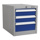 Sealey API16 Industrial Triple Drawer Unit for API Series Workbenches - API16 - Sealey Tools UK - Workshop Tool Storage