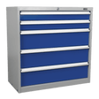Sealey API9005 Industrial Cabinet 5 Drawer - API9005 - Sealey Tools UK - Workshop Tool Storage