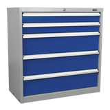 Sealey API9005 Industrial Cabinet 5 Drawer - API9005 - Sealey Tools UK - Workshop Tool Storage