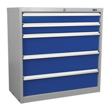 Sealey API9005 Industrial Cabinet 5 Drawer - API9005 - Sealey Tools UK - Workshop Tool Storage