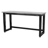 Sealey APMS23 Steel Adjustable Workbench with Stainless Steel Worktop 1830mm - Heavy - Duty - APMS23 - Sealey Tools UK - Workshop Tool Storage