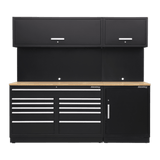 Sealey APMSCOMBO4W Premier 2.3m Storage System - Oak Worktop - APMSCOMBO4W - Sealey Tools UK - Workshop Tool Storage