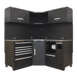 Sealey APMSCOMBO6SS Premier 1.7m Corner Storage System - Stainless Worktop - APMSCOMBO6SS - Sealey Tools UK - Workshop Tool Storage