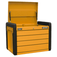 Sealey APPD4O 4 - Drawer Push - to - Open Topchest with Ball - Bearing Slides - Orange - APPD4O - Sealey Tools UK - Workshop Tool Storage
