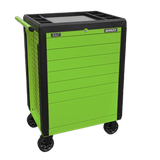 Sealey APPD7G Rollcab 7 Drawer Push - To - Open Hi - Vis Green - APPD7G - Sealey Tools UK - Workshop Tool Storage