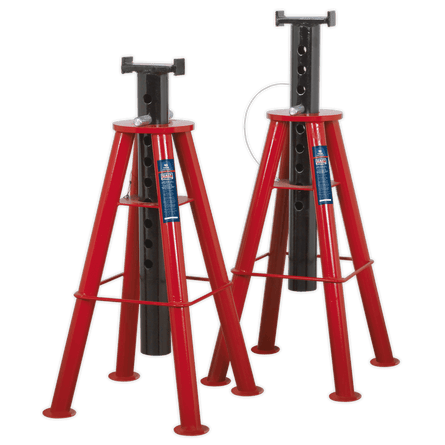 Sealey AS10H Axle Stands (Pair) 10tonne Capacity per Stand High Level - AS10H - Sealey Tools UK - Workshop Tool Storage