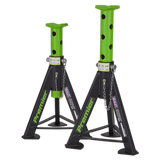 Sealey AS6G Axle Stands (Pair) 6tonne Capacity per Stand - Green - AS6G - Sealey Tools UK - Workshop Tool Storage