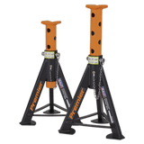 Sealey AS6O Axle Stands (Pair) 6tonne Capacity per Stand - Orange - AS6O - Sealey Tools UK - Workshop Tool Storage