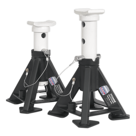 Sealey AS7S Axle Stands (Pair) 7tonne Capacity per Stand Short - AS7S - Sealey Tools UK - Workshop Tool Storage