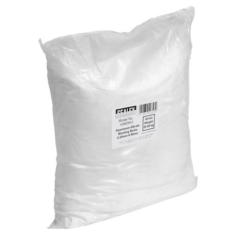 Sealey ASM25KG Aluminium Silicate Blasting Media 0.20 - 0.50mm - ASM25KG - Sealey Tools UK - Workshop Tool Storage