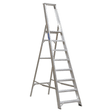 Sealey AXL8 Aluminium Step Ladder 8 - Tread Industrial BS 2037/1 - AXL8 - Sealey Tools UK - Workshop Tool Storage