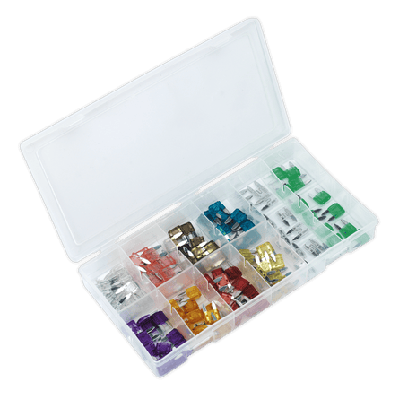 Sealey BCF100 Automotive MINI Blade Fuse Assortment 100pc - BCF100 - Sealey Tools UK - Workshop Tool Storage