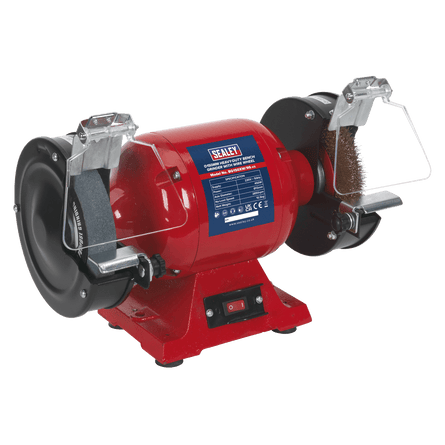 Sealey BG150XW/99 Bench Grinder 150mm with Wire Wheel 450W/230V Heavy - Duty - BG150XW/99 - Sealey Tools UK - Workshop Tool Storage