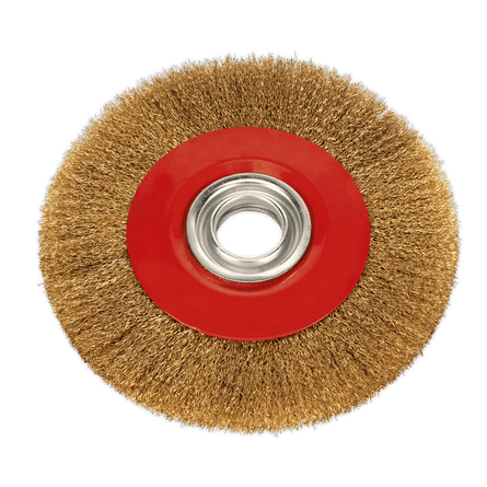 Sealey BG200/WW1 Wire Wheel 200 x 13mm 32mm Bore Narrow - BG200/WW1 - Sealey Tools UK - Workshop Tool Storage