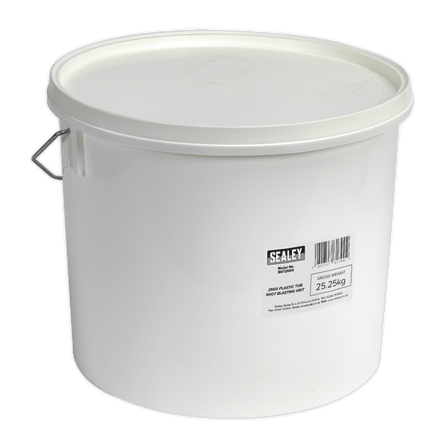 Sealey BGT25KG Shot Blasting Grit 25kg Plastic Tub - BGT25KG - Sealey Tools UK - Workshop Tool Storage