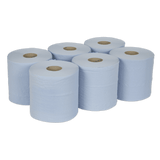 Sealey BLU150 Paper Roll Blue 2 - Ply Embossed 150m Pack of 6 - BLU150 - Sealey Tools UK - Workshop Tool Storage