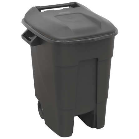 Sealey BM100 Refuse/Wheelie Bin 100L - Black - BM100 - Sealey Tools UK - Workshop Tool Storage