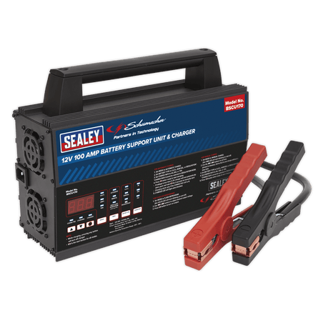 Sealey BSCU170 Schumacher® Battery Support Unit & Charger - 12V 100A - BSCU170 - Sealey Tools UK - Workshop Tool Storage