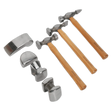 Sealey CB507 Panel Beating Set 7pc Drop - Forged Hickory Shafts - Panel Tools - SLY-11612 - Sealey Tools UK - Workshop Tool Storage