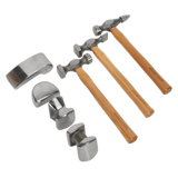 Sealey CB507 Panel Beating Set 7pc Drop - Forged Hickory Shafts - Panel Tools - SLY-11612 - Sealey Tools UK - Workshop Tool Storage