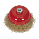 Sealey CBC125 Brassed Steel Cup Brush 125mm M14 x 2mm - CBC125 - Sealey Tools UK - Workshop Tool Storage