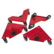 Sealey CM4 Corner Transport Dollies Set of 4 - 150kg Capacity - CM4 - Sealey Tools UK - Workshop Tool Storage
