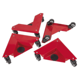 Sealey CM4 Corner Transport Dollies Set of 4 - 150kg Capacity - CM4 - Sealey Tools UK - Workshop Tool Storage