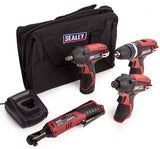 Sealey CP1200COMBO 12V Complete 4 Piece Kit - 2 Batteries - CP1200COMBO - CP1200COMBO - Sealey Tools UK - Workshop Tool Storage