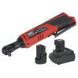 Sealey CP1202KIT Ratchet Wrench Kit 3/8"Sq Drive 12V Lithium - ion - 2 Batteries - CP1202KIT - Sealey Tools UK - Workshop Tool Storage
