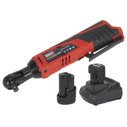 Sealey CP1202KIT Ratchet Wrench Kit 3/8"Sq Drive 12V Lithium - ion - 2 Batteries - CP1202KIT - Sealey Tools UK - Workshop Tool Storage