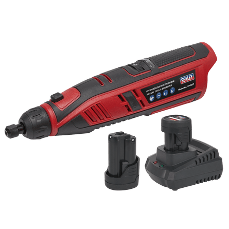 Sealey CP1207KIT Cordless Rotary Tool & Engraver Kit 49pc 12V - CP1207KIT - Sealey Tools UK - Workshop Tool Storage
