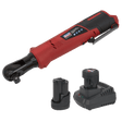 Sealey CP1209KIT Cordless Ratchet Wrench Kit 1/2"Sq Drive 12V Lithium - ion - 2 Batteries - CP1209KIT - Sealey Tools UK - Workshop Tool Storage