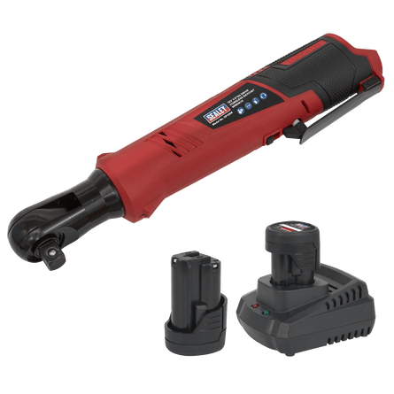 Sealey CP1209KIT Cordless Ratchet Wrench Kit 1/2"Sq Drive 12V Lithium - ion - 2 Batteries - CP1209KIT - Sealey Tools UK - Workshop Tool Storage