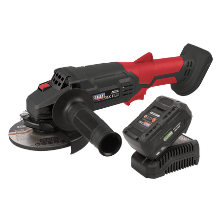 Sealey CP20VAGBKIT1 Cordless Angle Grinder Kit 115mm 20V 4Ah - CP20VAGBKIT1 - Sealey Tools UK - Workshop Tool Storage