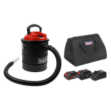 Sealey CP20VAVKIT Handheld Ash Vacuum Cleaner 20V SV20 Series 15L Kit - 2 Batteries - CP20VAVKIT - Sealey Tools UK - Workshop Tool Storage